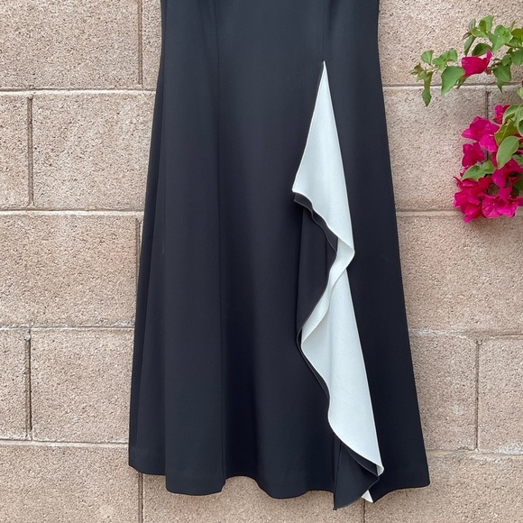 NWT Worth New York A-Line Draped Ruffle Sleeveless Midi Dress Size 8 Grunge Goth - Picture 6 of 12